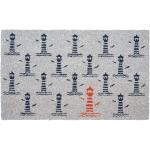 Reduzierte Graue Maritime Pad Schmutzfangmatten & Fußabtreter mit Leuchtturm-Motiv aus Kokosfaser 