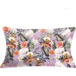 Reduzierte Lila Blumenmuster Pad Bio Kissenbezüge & Kissenhüllen mit Reißverschluss aus Baumwolle 35x60 
