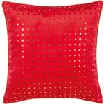 Reduzierte Rote Unifarbene Pad Quadratische Kissenbezüge & Kissenhüllen mit Reißverschluss aus Samt 40x40 
