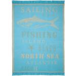 Reduzierte Blaue Maritime Pad SEA Decken mit Tiermotiv aus Textil 150x200 