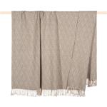 Sandfarbene Pad Decken aus Textil 150x120 