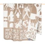 Sandfarbene Moderne Pad Decken mit Sternzeichen-Motiv 