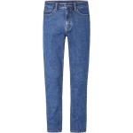 Blaue Unifarbene Paddocks Slim Fit Jeans mit Reißverschluss aus Denim für Herren Weite 30, Länge 28 