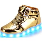 Goldene High Top Sneaker & Sneaker Boots mit Schnürsenkel für Kinder Größe 33 
