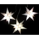 Weiße Sterne Runde Lichterketten Innen mit Weihnachts-Motiv mit Timer 