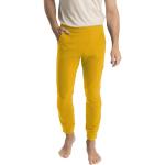 Gelbe Vegane Bio Nachhaltige Pyjamahosen lang aus Baumwolle für Herren Größe S 