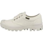 Reduzierte Weiße Casual Palladium Runde Low Sneaker mit Schnürsenkel aus Textil für Damen Größe 39,5 mit Absatzhöhe 3cm bis 5cm 