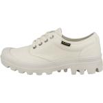 Reduzierte Weiße Palladium Low Sneaker mit Schnürsenkel aus Canvas atmungsaktiv für Damen Größe 39,5 für den für den Sommer 