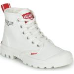 Reduzierte Weiße Palladium Pampa Hi High Top Sneaker & Sneaker Boots aus Textil für Damen Größe 37 mit Absatzhöhe bis 3cm 