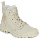Reduzierte Beige Palladium Pampa Hi High Top Sneaker & Sneaker Boots aus Leder für Damen Größe 38 mit Absatzhöhe 3cm bis 5cm 