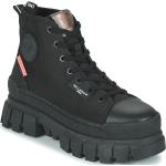 Schwarze Palladium High Top Sneaker & Sneaker Boots aus Textil für Damen Größe 39,5 mit Absatzhöhe 5cm bis 7cm 