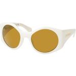 Weiße Runde Runde Sonnenbrillen aus Kunststoff für Herren 