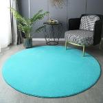 Blaue Moderne Runde Runde Teppiche 180 cm Matte maschinenwaschbar 