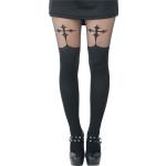 Pamela Mann - Gothic Strumpfhose - Goth Cross Suspender - für Damen - Größe schwarz