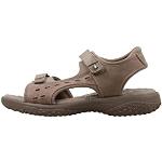 Taupefarbene Panama Jack Nilo Outdoor-Sandalen mit Schnürsenkel aus Leder für Damen Größe 38 für den für den Sommer 