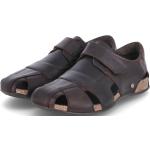 Schwarze Panama Jack Outdoor-Sandalen mit Riemchen in Breitweite aus Nappaleder leicht für Herren für den für den Sommer 