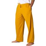 Reduzierte Gelbe Loose Fit Sommerhosen mit Reißverschluss aus Baumwolle für Herren Größe XL 