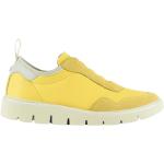 Reduzierte Gelbe Elegante Panchic Slip-on Sneaker ohne Verschluss aus Veloursleder für Damen Größe 40 