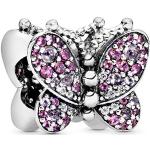 Reduzierte Silberne PANDORA Schmetterling Beads aus Silber mit Zirkonia für Damen 