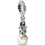 Silberne PANDORA Arielle die Meerjungfrau Arielle Charms mit Echte Perle für Damen 