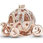 Reduzierte Goldene PANDORA Beads aus Silber 14 Karat mit Zirkonia für Damen 1-teilig 