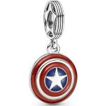 Reduzierte Rote PANDORA Captain America Charms aus Silber für Damen 1-teilig 