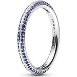 PANDORA ME Blue Pavé Ring Größe 56 aus Sterling-Silber mit künstlichen Kristallen, Ausschließlich Kompatibel ME, 199679C03-56