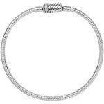 PANDORA Moments Schlangen-Gliederarmband mit Magnetverschluss aus Sterling Silber, Kompatibel Moments, Größe: 17 cm, 590122C00-17