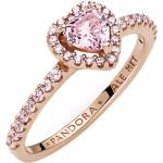 PANDORA Ringe mit Herz aus Rosegold 14 Karat für Damen Größe 52 