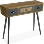 Reduzierte Braune Moderne Design Tische aus Tannenholz mit Schublade Breite 50-100cm, Höhe 50-100cm, Tiefe 0-50cm 