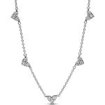 Silberne PANDORA Timeless Silberketten mit Namen aus Silber mit Zirkonia für Damen 
