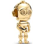 Goldene PANDORA Star Wars C3PO Charms aus Silber 