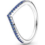 PANDORA Timeless Wishbone Funkelnder Blauer Ring 196316C02-48