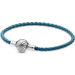 Pandora Unisex Sterling Silver Turquoise Braided - Turquoise / 17.50 cm