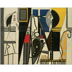 Paneel "Maler und Modell" von Picasso, Kunstdruck