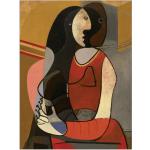 Paneel "Sitzende Frau" von Pablo Picasso, Kunstdruck