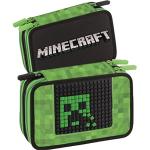 Grüne Minecraft Federtaschen & Federmappen aus Filz zum Schulanfang 
