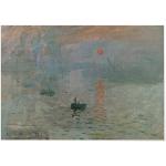 Panorama Poster Claude Monet Eindruck, Aufgehende Sonne 30x21 cm - Gedruckt auf qualitativ hochwertigem Poster 250gr - Wandbild Wohnzimmer - Poster Schlafzimmer - Poster Vintage - Dekoration Zuhause