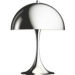 Silberne Moderne Louis Poulsen Panthella Designer Tischlampen aus Chrom 