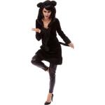 Schwarze Buttinette Sexy Kostüme aus Kunstfell für Damen Größe L 
