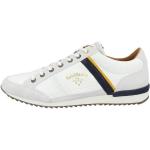 Weiße Casual Pantofola D´Oro Low Sneaker aus Veloursleder für Herren Größe 41 mit Absatzhöhe bis 3cm 