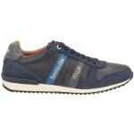 Marineblaue Pantofola D´Oro Low Sneaker mit Schnürsenkel aus Leder für Herren Größe 47 