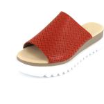 Reduzierte Rote Gabor Damenclogs & Damenpantoletten aus Leder leicht Größe 40 mit Absatzhöhe 3cm bis 5cm 