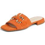 Orange Gabor Comfort Damenclogs & Damenpantoletten in Komfortweite aus Leder 