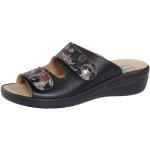 Schwarze Franken Schuhe Clogs & Pantoletten aus Leder mit Absatzhöhe 3cm bis 5cm 