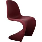 Bordeauxrote Moderne Vitra Panton Designer Stühle aus Kunststoff 