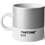 Silberne Pantone Espressobecher 120 ml aus Porzellan spülmaschinenfest 