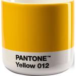 Gelbe Pantone Kaffeebecher 100 ml mit Kopenhagen-Motiv aus Porzellan 