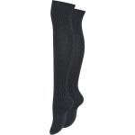Dunkelgraue Sexy Overknee-Strümpfe aus Baumwolle für Damen Größe 39 für den für den Winter 