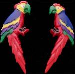 Blaue Ohrringe & Ohrschmuck mit Papageienmotiv 